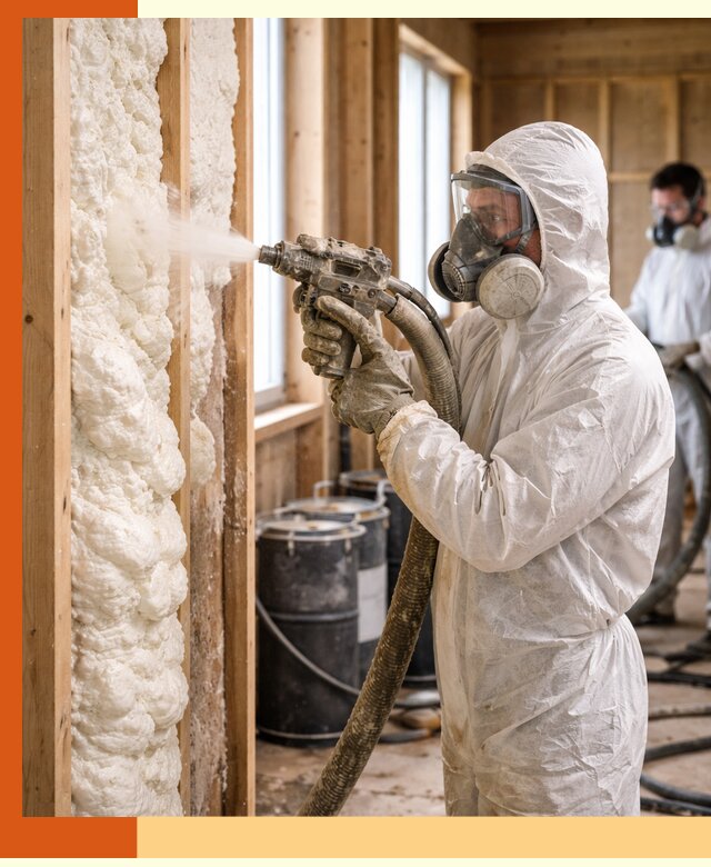 Утепление каркасного дома пенополиуретаном в Малоярославце