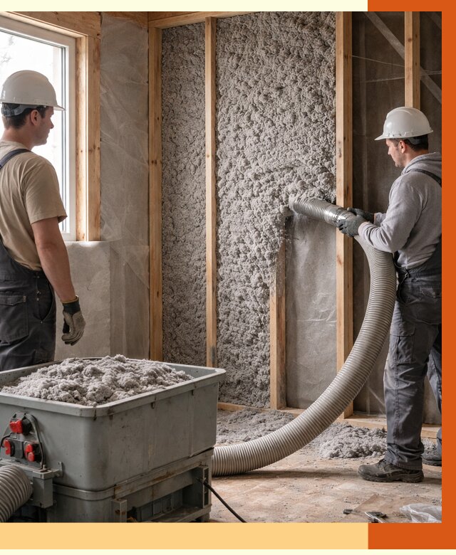 Утепление каркасного дома эковатой в Малоярославце от 1862 руб. | ТепломастерМлр