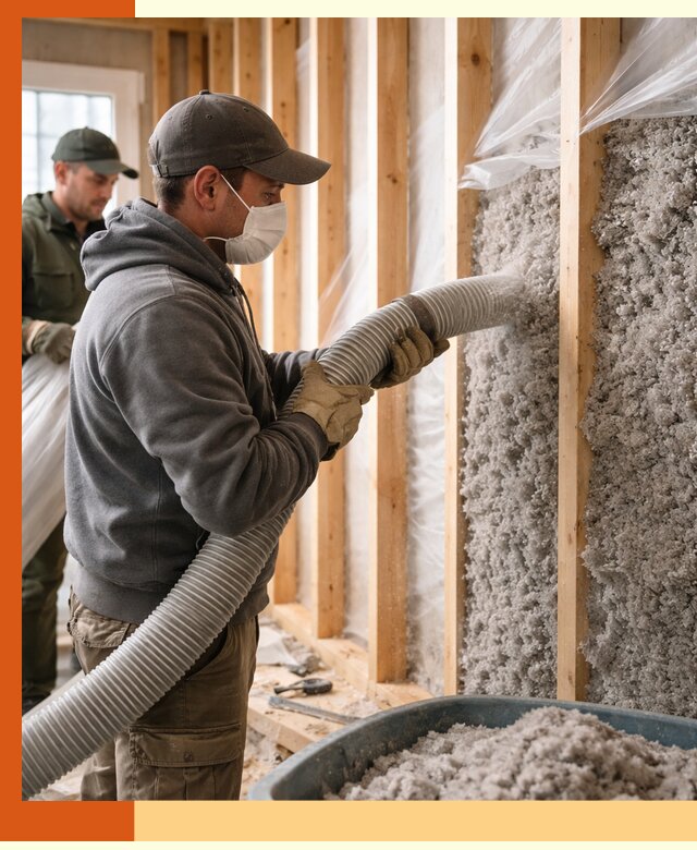 Утепление каркасного дома эковатой в Малоярославце — качественно и надолго