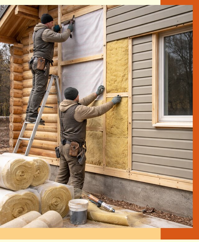 Утепление деревянного дома в Малоярославце от 6412 руб./м2 — заказать работы | ТепломастерМлр