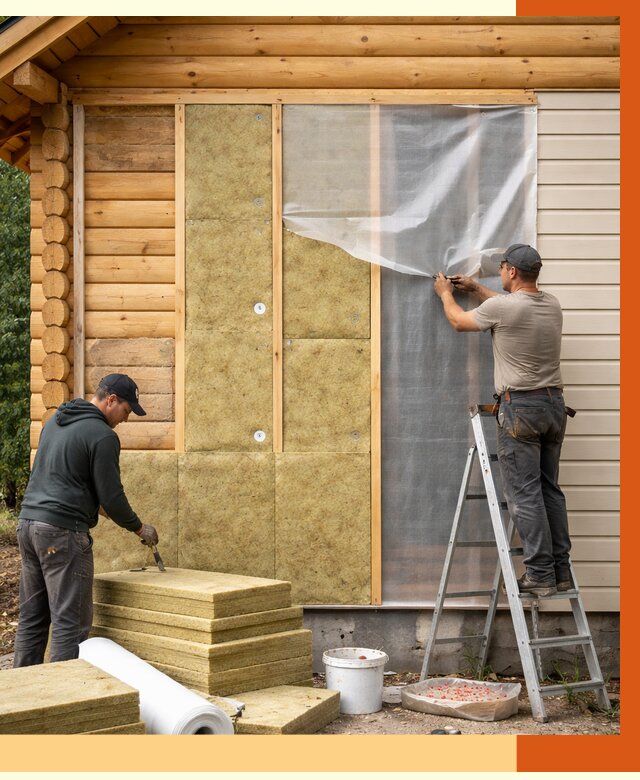 Утепление дома из бруса в Малоярославце от 3878 руб./м2 — работы под ключ | ТепломастерМлр