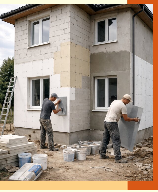 Утепление дома из газобетона в Малоярославце от 4344 руб./м² — заказать у ТепломастерМлр