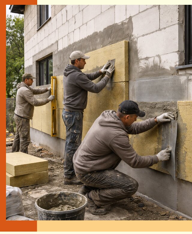 Утепление дома из газобетона в Малоярославце качественно и долговечно