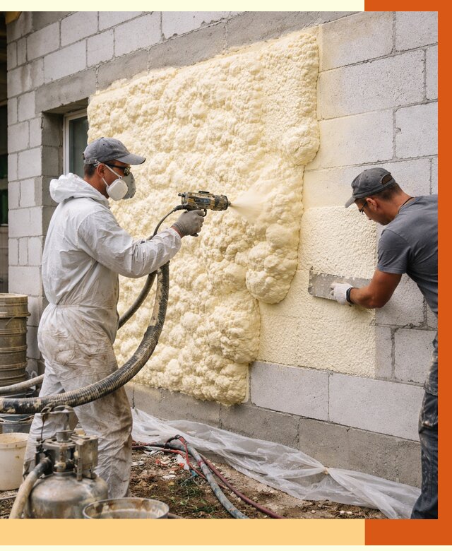 Утепление дома из газобетона ППУ в Малоярославце от 4964 руб./м² под ключ | ТепломастерМлр