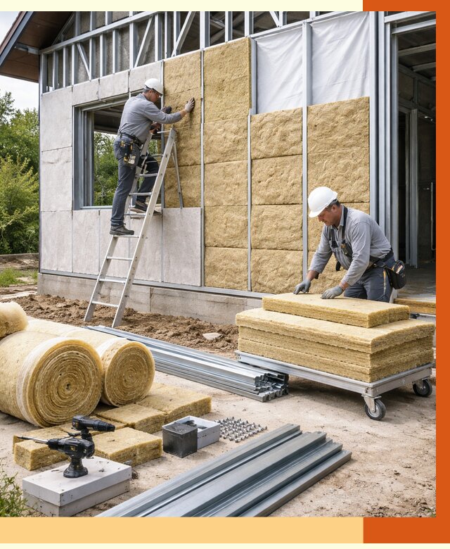 Утепление дома из ЛСТК в Малоярославце от 5378 руб./м² — профессионально | ТепломастерМлр