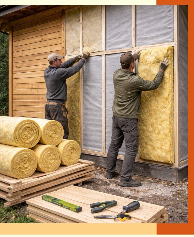 Утепление бани снаружи в Малоярославце от 87907 руб. под ключ | ТепломастерМлр