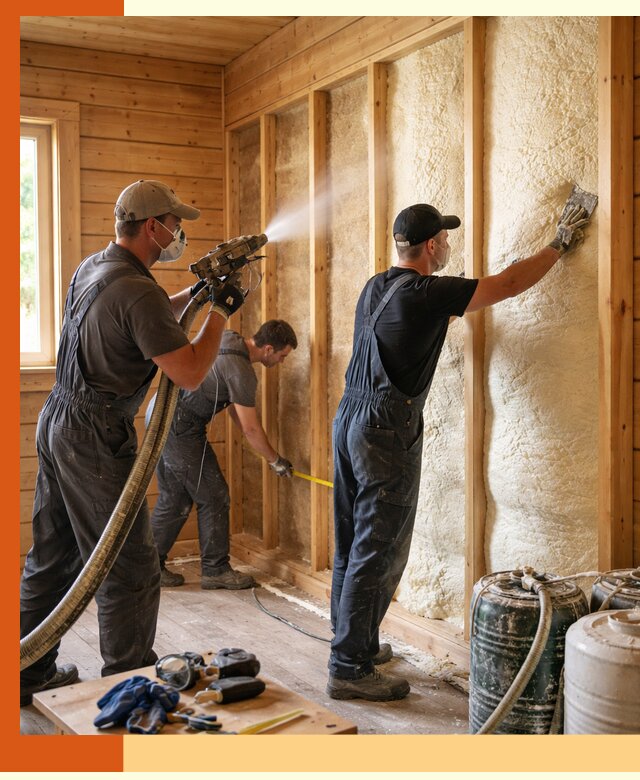 Утепление бани пенополиуретаном (ППУ) в Малоярославце