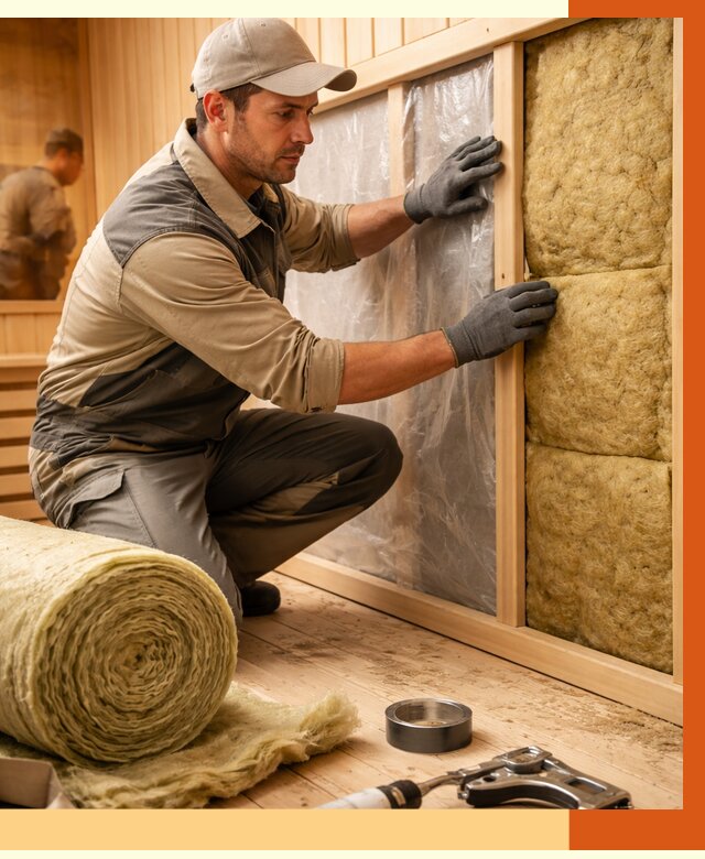 Утепление сауны изнутри в Малоярославце от 6722 руб. за м2 | ППУ, под ключ — ТепломастерМлр