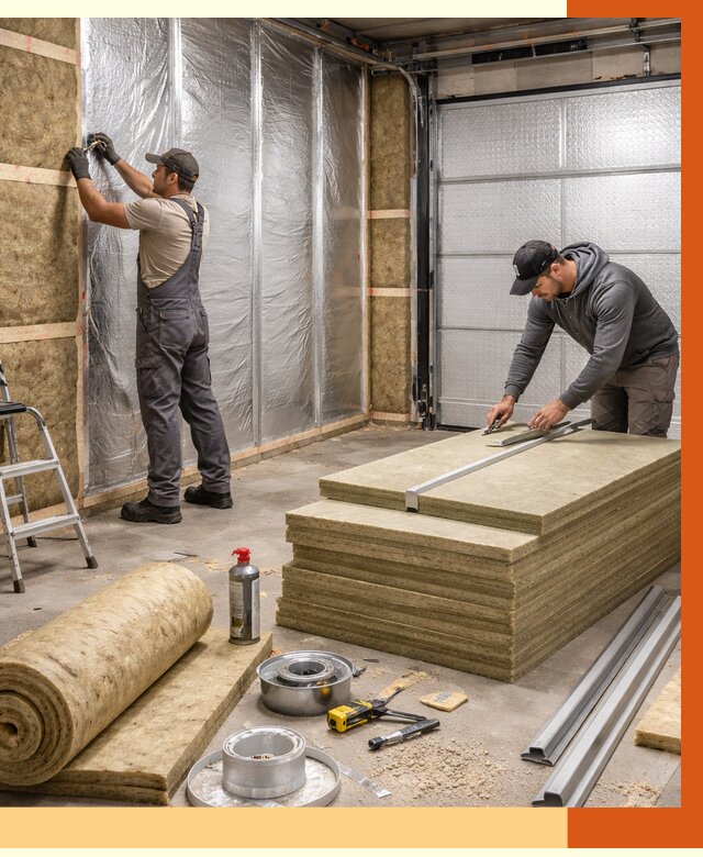 Утепление гаража в Малоярославце от 4654 руб/м2 — комплексное утепление ворот и стен | ТепломастерМлр