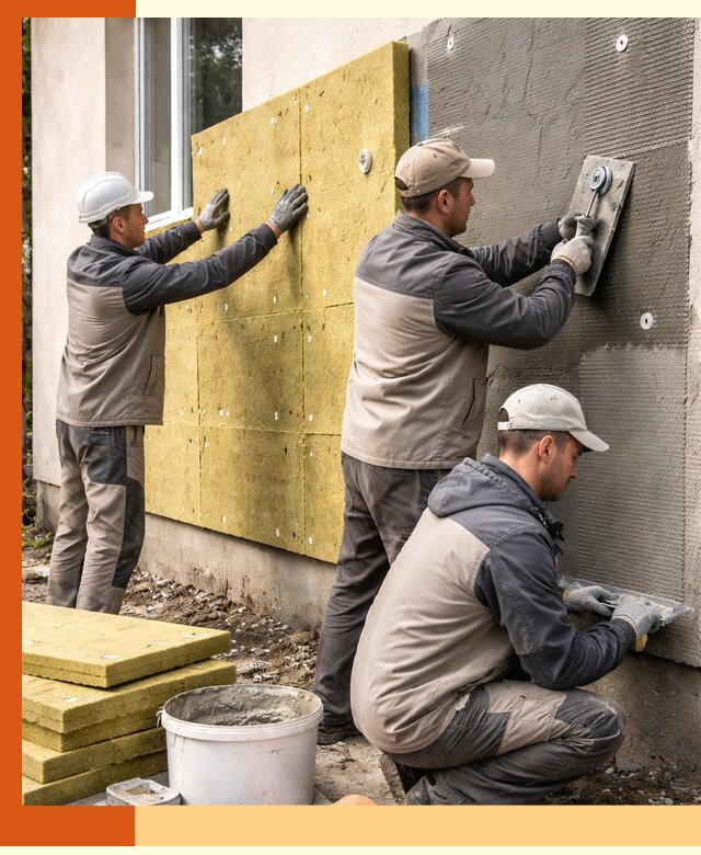 Утепление фасада под штукатурку в Малоярославце — энергоэффективная технология