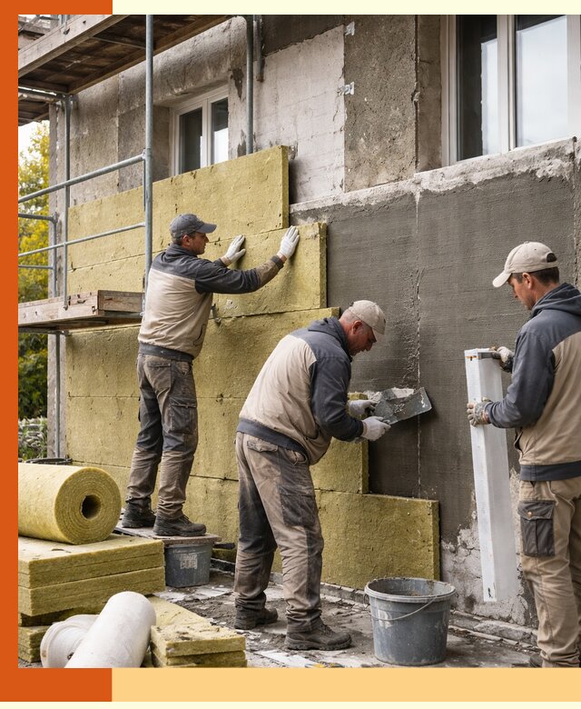 Утепление фасада зданий и домов в Малоярославце