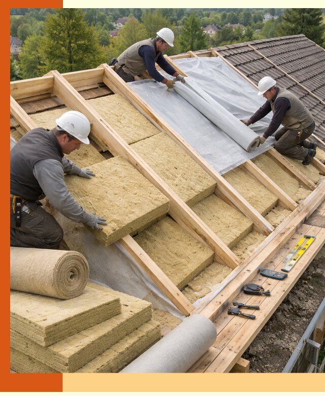 Утепление скатной крыши в Малоярославце качественно и надёжно