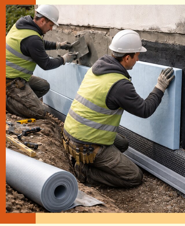 Утепление фундамента снаружи в Малоярославце — профессиональная теплоизоляция