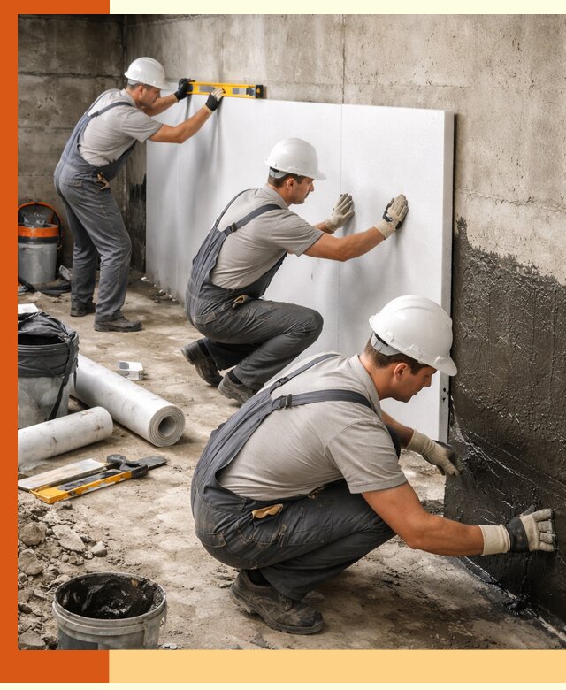 Утепление фундамента изнутри профессионально в Малоярославце