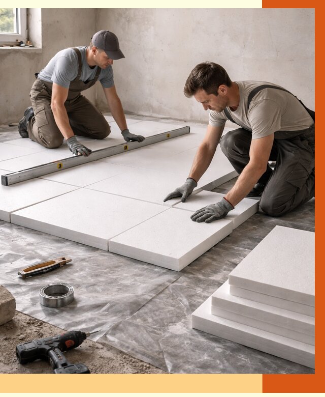 Утепление бетонного пола в Малоярославце от 2586 руб/м2 — монтаж и цена | ТепломастерМлр