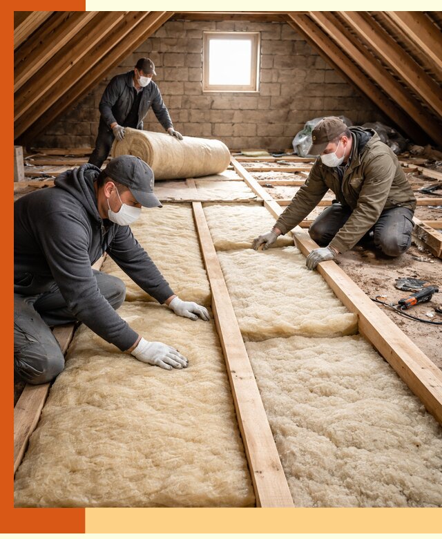 Утепление чердака в Малоярославце — профессиональная теплоизоляция кровли