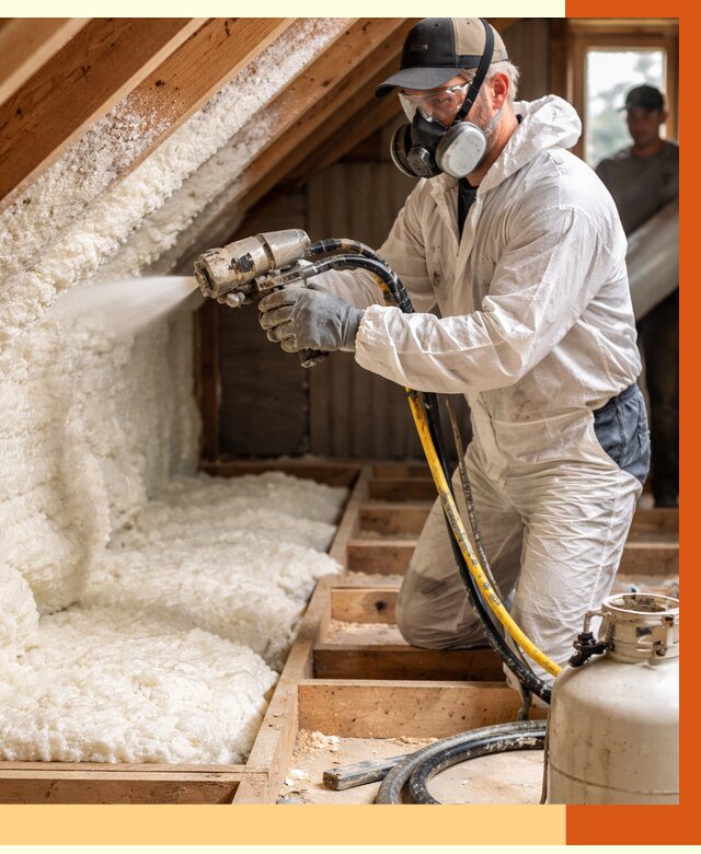 Утепление чердака ППУ в Малоярославце от 8915 руб./м2 — услуга под ключ | ТепломастерМлр