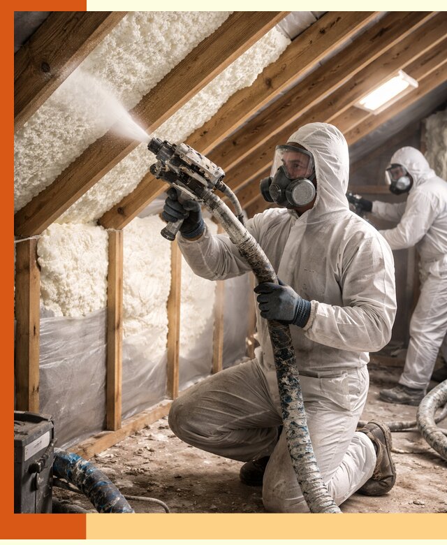 Утепление чердака пенополиуретаном (ППУ) в Малоярославце