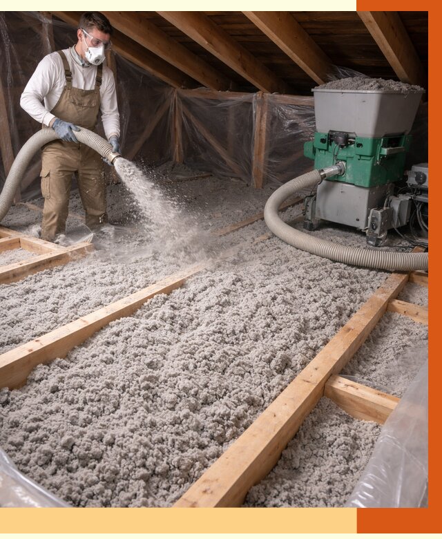 Утепление чердака эковатой в Малоярославце от 1500 руб/м2 — заказать у ТепломастерМлр