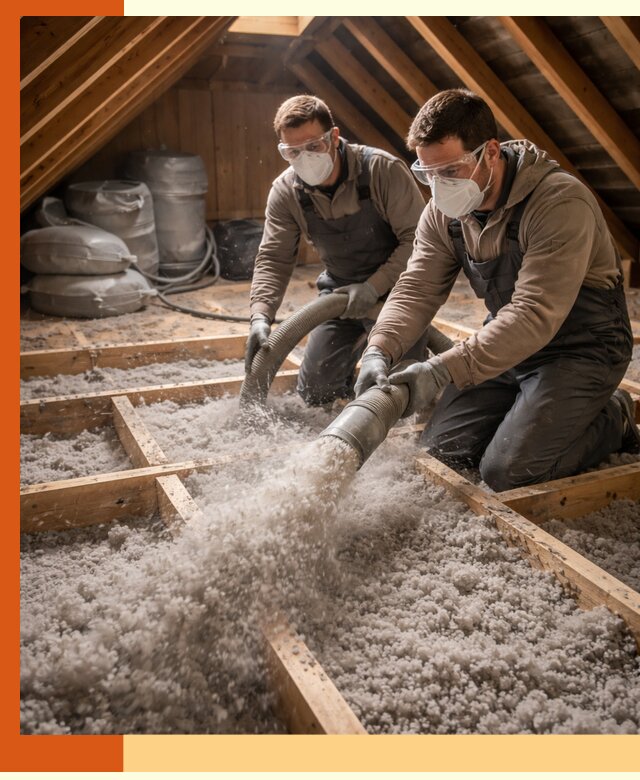 Утепление чердака эковатой в Малоярославце — быстро и надёжно