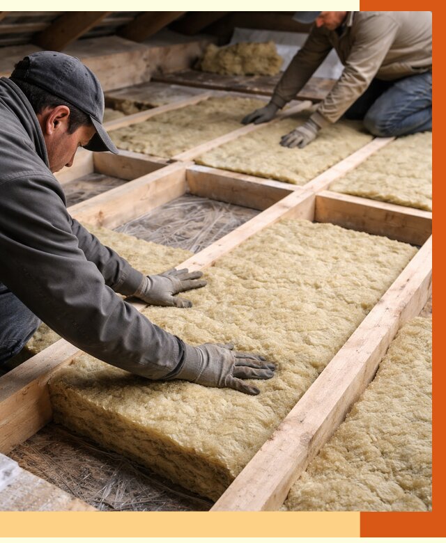 Утепление чердака минватой в Малоярославце от 3620 руб/м2 под ключ | ТепломастерМлр