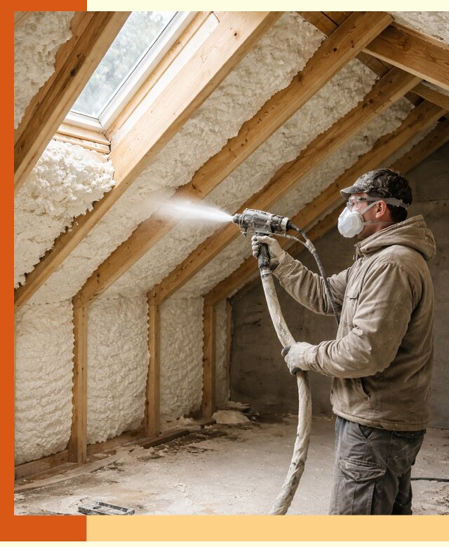 Утепление мансарды ППУ в Малоярославце быстро и надежно