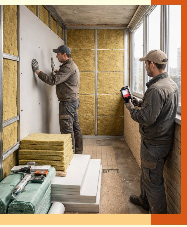 Утепление балкона в Малоярославце от 4654 руб. под ключ | ТепломастерМлр