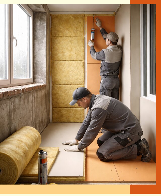 Утепление лоджии под ключ в Малоярославце от 6722 руб/м2 — комплексное решение | ТепломастерМлр