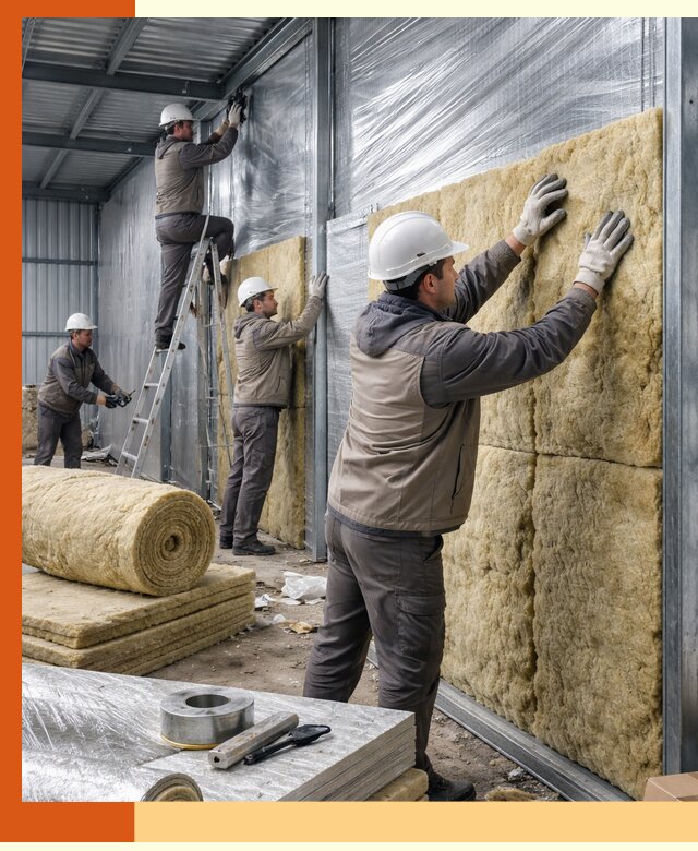 Утепление металлического склада в Малоярославце: теплоизоляция и герметизация