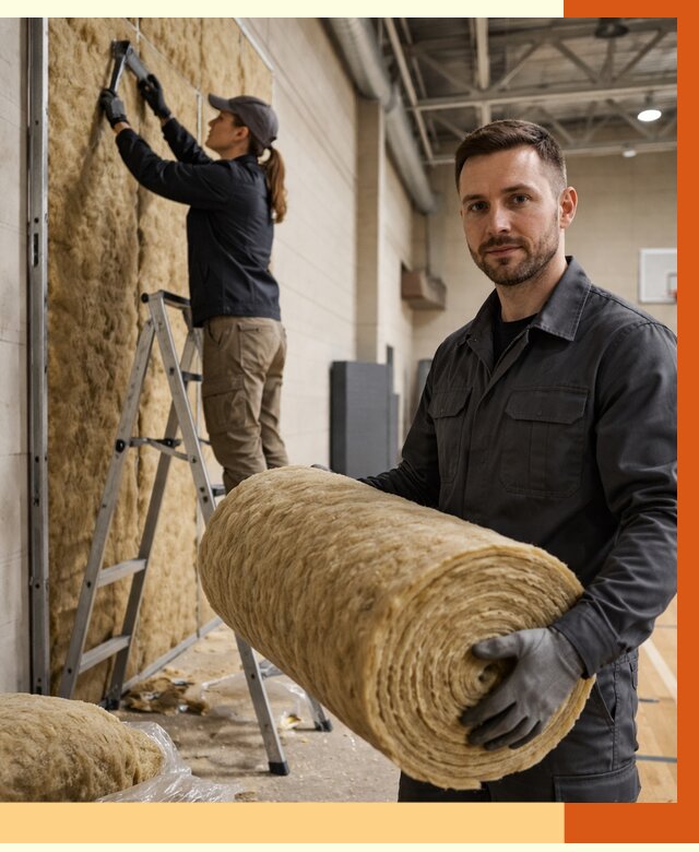 Утепление спортзала в Малоярославце от 7757 руб/м2 — комплексное утепление под ключ | ТепломастерМлр