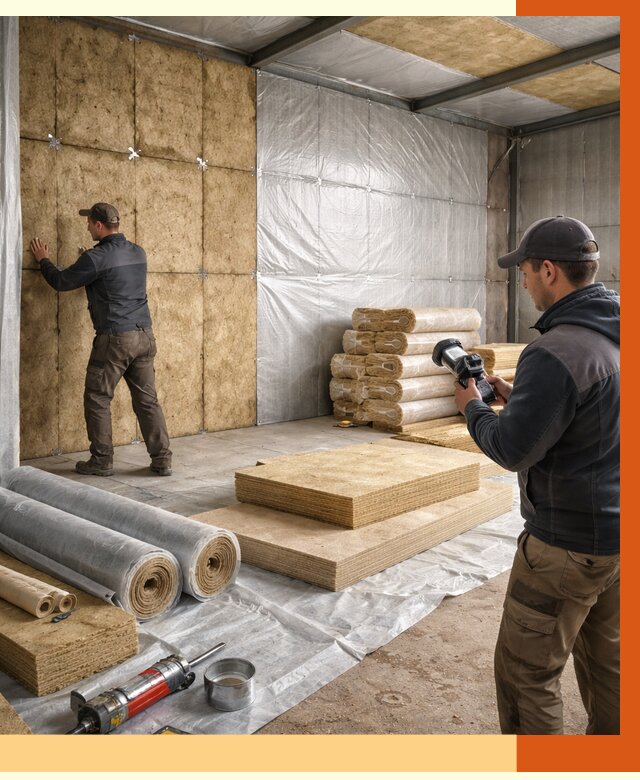 Утепление теплого склада в Малоярославце под ключ от 11893 руб/м² | ТепломастерМлр