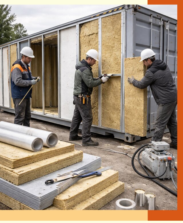 Утепление морского контейнера в Малоярославце от 3878 руб. под ключ | ТепломастерМлр