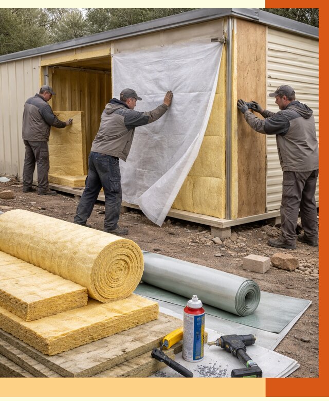 Утепление строительной бытовки в Малоярославце от 12928 руб. под ключ | ТепломастерМлр