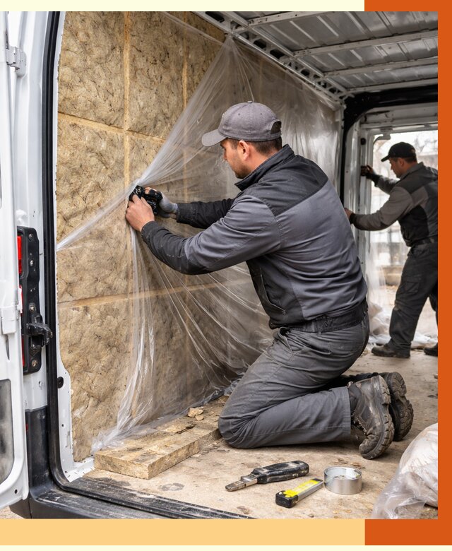 Утепление фургона в Малоярославце от 17064 руб/м2 — утепление фургона ППУ и кузова | ТепломастерМлр