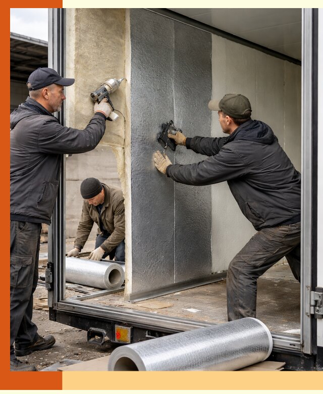 Утепление холодильного кузова в Малоярославце — монтаж и теплоизоляция