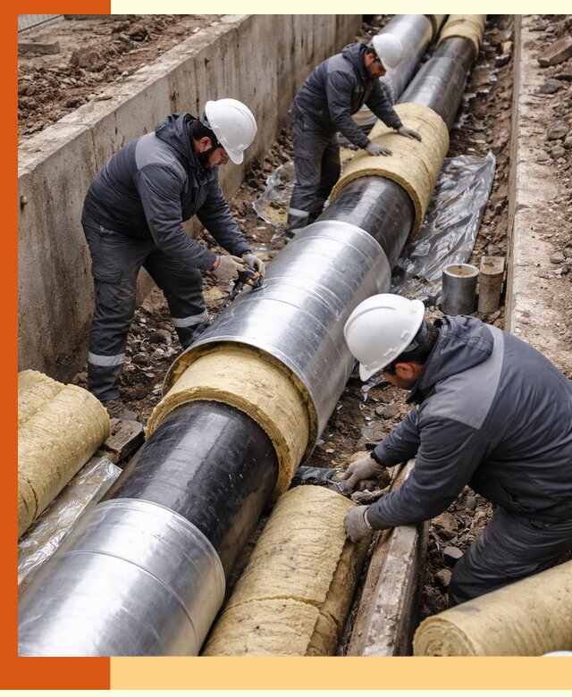 Утепление теплотрассы в Малоярославце: утеплительные работы и материалы