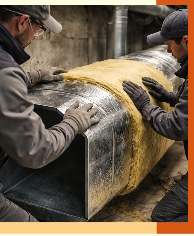 Утепление воздуховодов в Малоярославце от 4344 руб. — теплоизоляция вентиляции | ТепломастерМлр