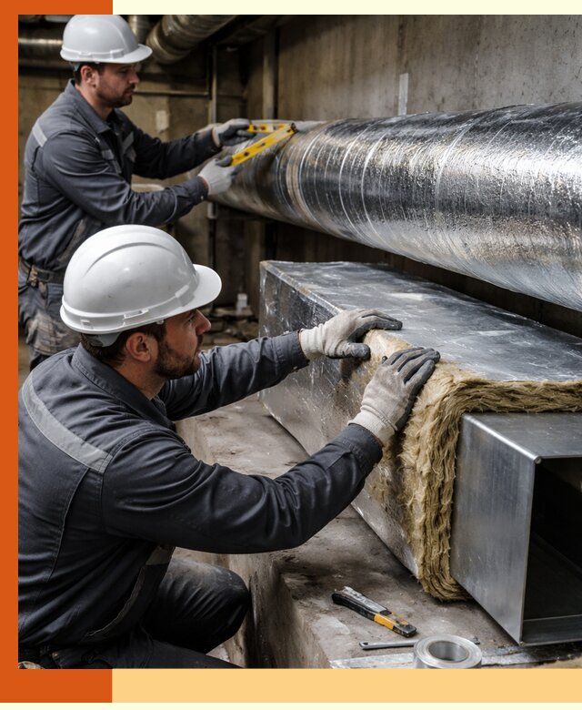 Профессиональное утепление воздуховодов и теплоизоляция в Малоярославце