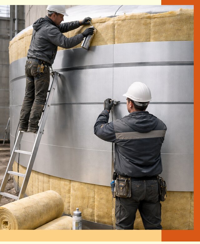 Утепление цистерны в Малоярославце пенополиуретаном от 14996 руб. под ключ | ТепломастерМлр