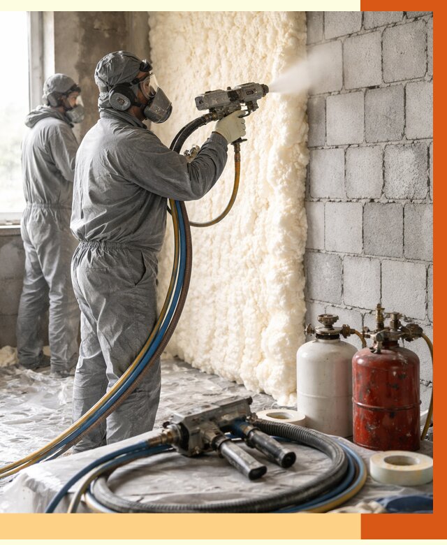 Утепление блочной стены ППУ в Малоярославце от 4395 руб./м² — ТепломастерМлр