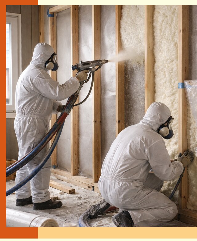 Утепление каркасной стены ППУ в Малоярославце для домов и коттеджей