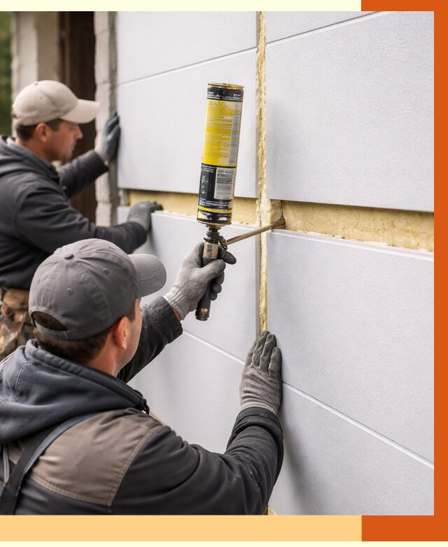 Утепление сэндвич панелей ППУ в Малоярославце от 4344 руб. за м2 | ТепломастерМлр