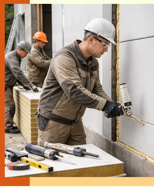 Утепление сэндвич-панелей пенополиуретаном в Малоярославце