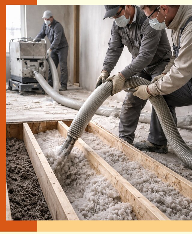 Заполнение полостей межэтажного перекрытия в Малоярославце эффективно и герметично