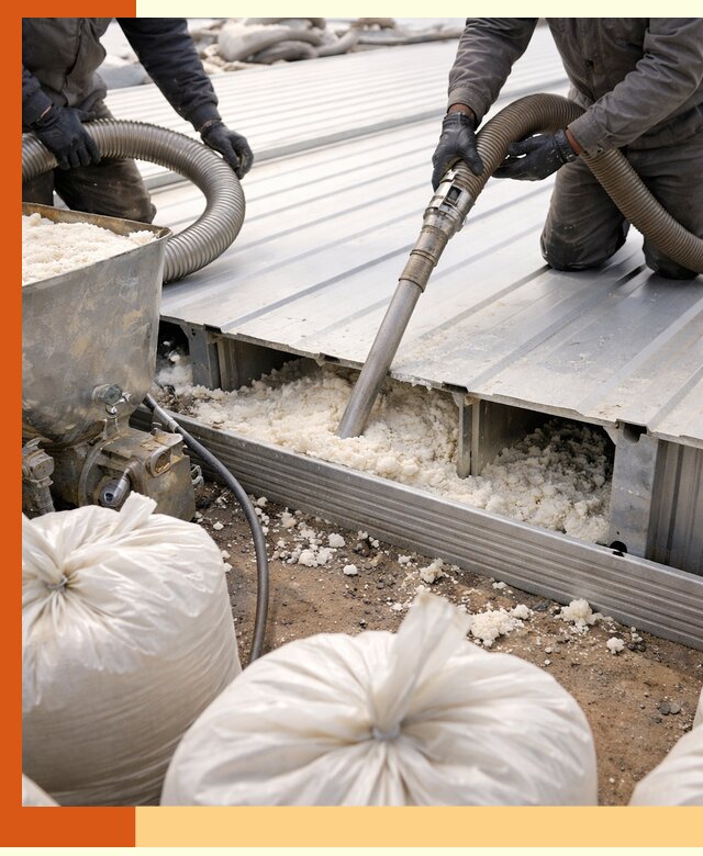 Заполнение пустот кровельных панелей пенными и мокрыми герметиками в Малоярославце