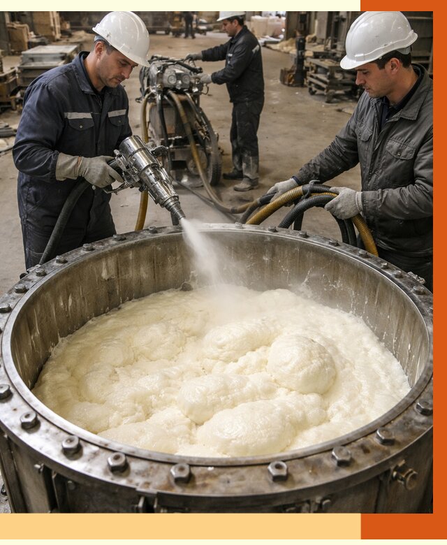 Заливка ППУ в емкости в Малоярославце от 7498 руб. — утепление емкости под ключ | ТепломастерМлр