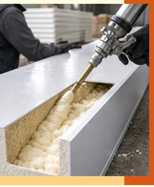 Заполнение пустот холодильных панелей в Малоярославце от 7757 руб. | ТепломастерМлр