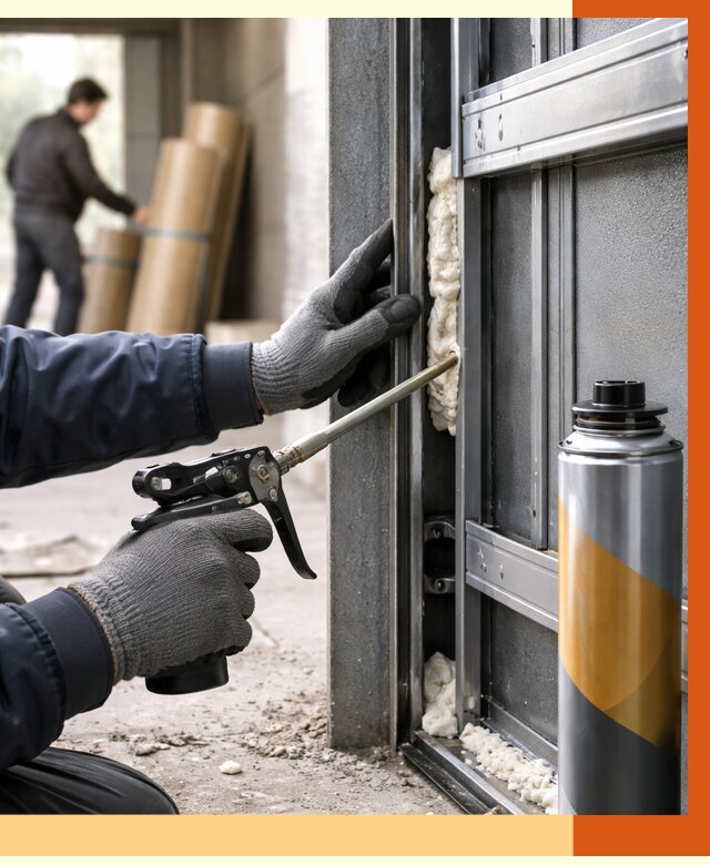 Заполнение пустот ворот в Малоярославце от 4654 руб. — заливка ППУ, утепление под ключ | ТепломастерМлр