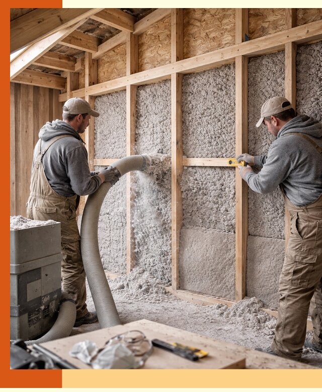 Утепление эковатой стен, потолков и перекрытий в Малоярославце