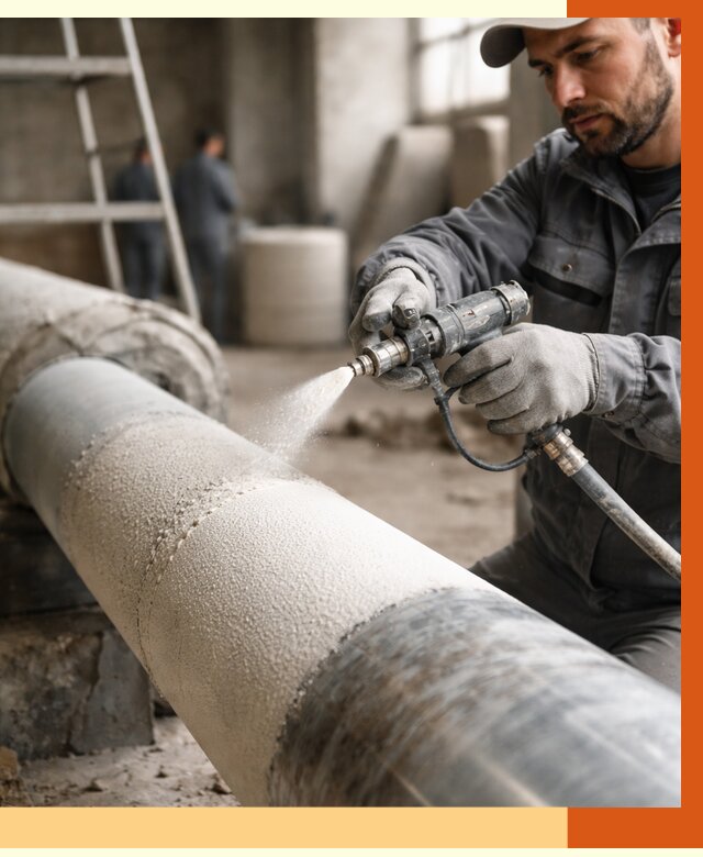 Утепление труб жидкой теплоизоляцией в Малоярославце от 7757 руб. под ключ | ТепломастерМлр